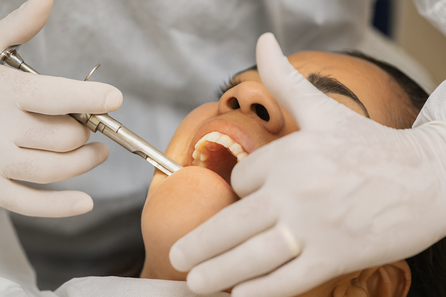 Oral biopsy Houston dentist performing gum tissue removal – Dr. Friedberg & Associates