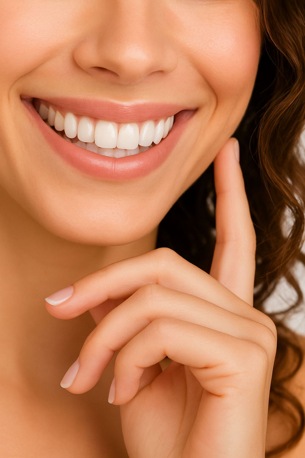 Bright white smile after Zoom Whitening at Dr. Friedberg & Associates.