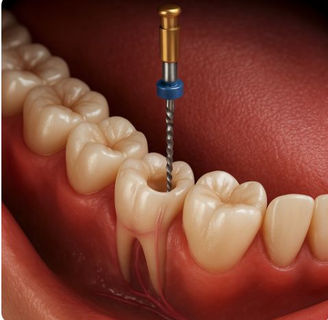 root canal with IV sedation in Houston dental procedure illustration