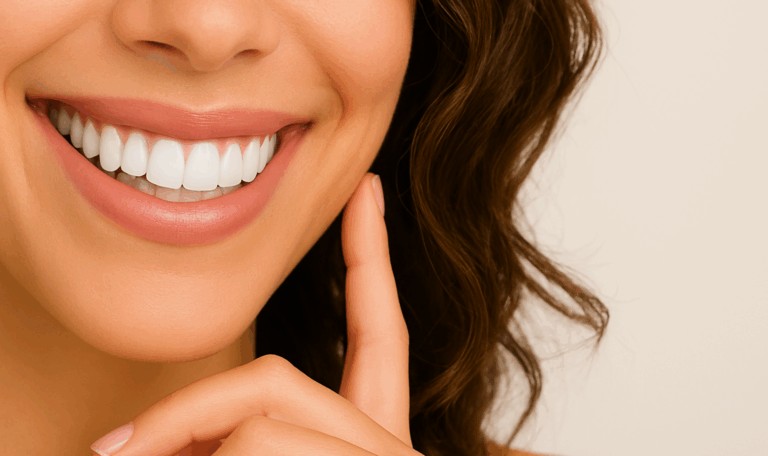 Zoom Whitening results at Dr. Friedberg & Associates showing a bright white smile after treatment.