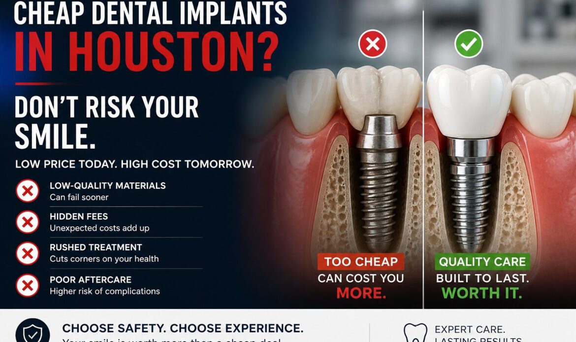 cheap dental implants Houston risks vs quality dental implant comparison