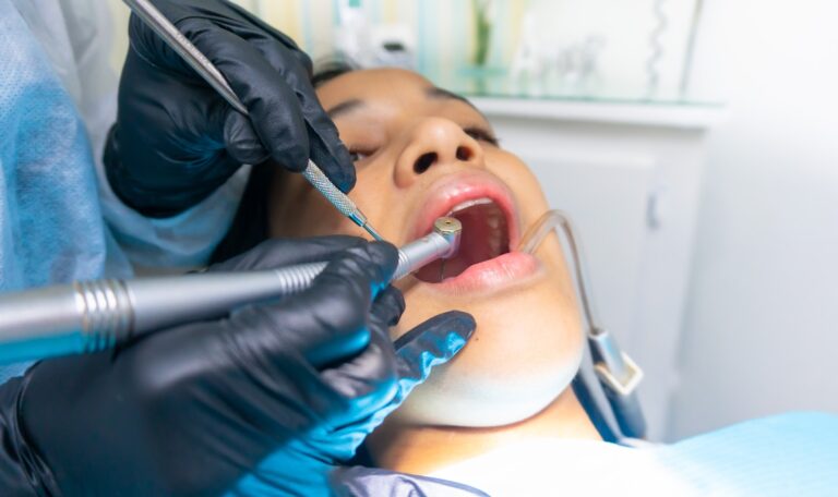 Patient receiving sedation dentistry Houston treatment during a comfortable dental procedure