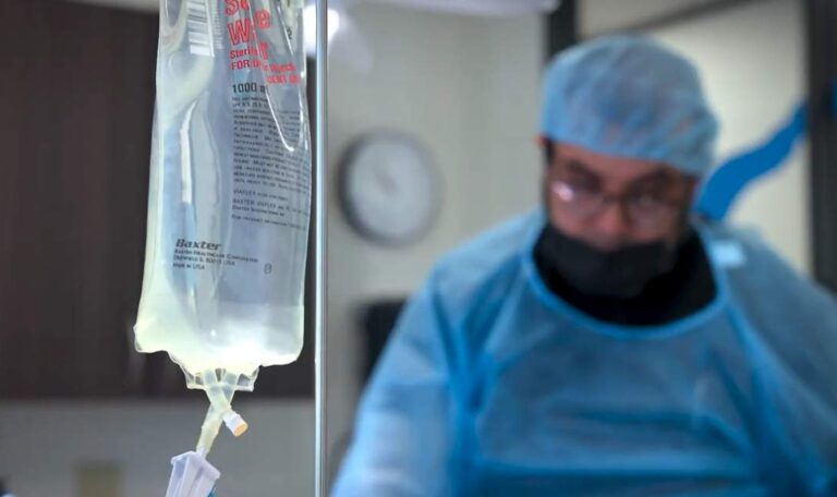 Patient receiving IV sedation dentistry treatment at Dr. Friedberg & Associates